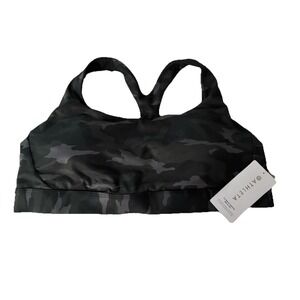Athleta Ultimate Printed Bra D-DD+ 2X Black Camo NWT
